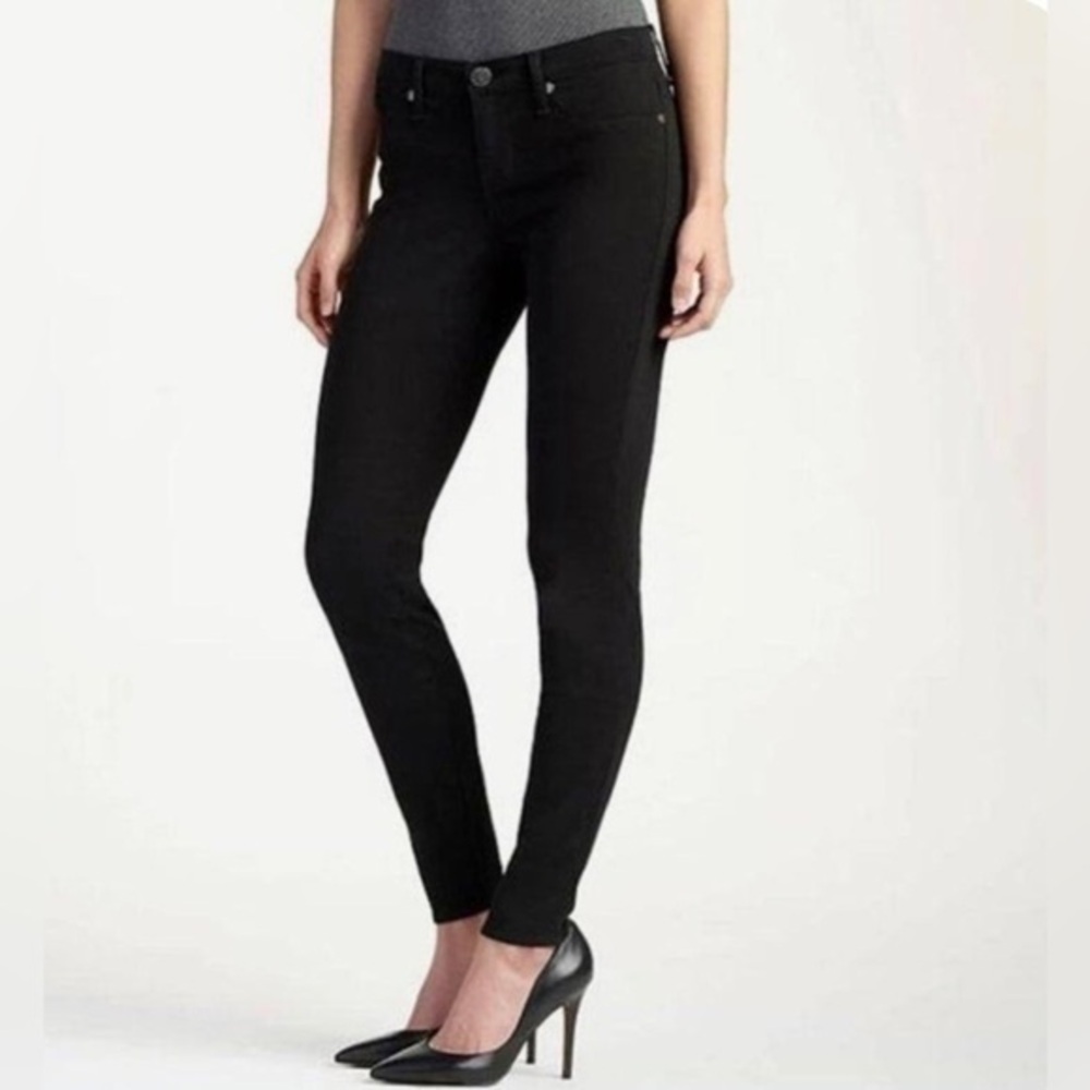 Rock & Republic Black Super Skinny Kashmere stretch low rise Jeans size 2
